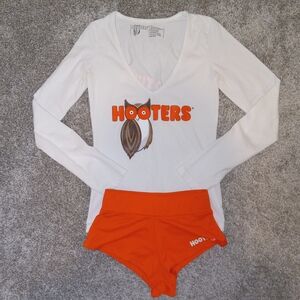 Hooters  girl v-neck longsleeve set XS/XXXS